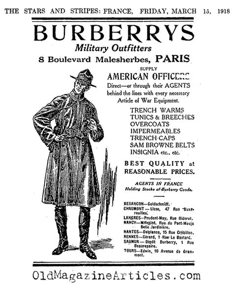 thomas burberry war|burberry apparel history.